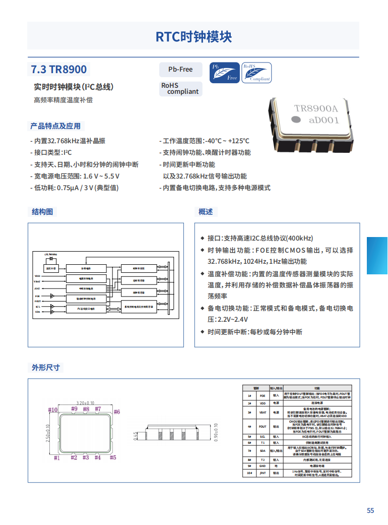 ����RTC8900ʱ��ģ��RTCʱ��ģ��